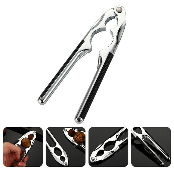 Worgeous Black Zinc Alloy Walnut Cracker for Home Use and Lightweight Kitchen Tool 5.5 Inches