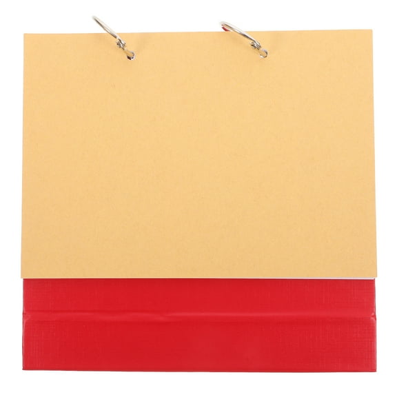 Worgeous Blank Desk Calendar 2-Ring Binder Flipped Blank Calendar Hand Painted Calendar For Desk Blank Diy Hand-Painted Book