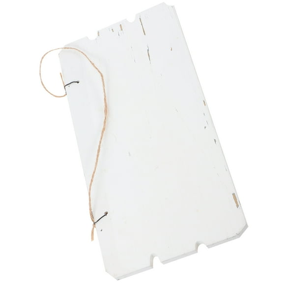 WHAMVOX Wooden Door Hanger Blank sign for Home Decor Craft Project Paintable White Wood Hanging Rectangle 6.3 x 2.8 Inches