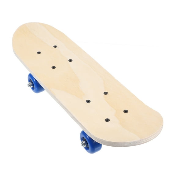 WHAMVOX Wooden Skateboard Deck for DIY Art Painting 7-Layer Blank Beige Double Tail Design