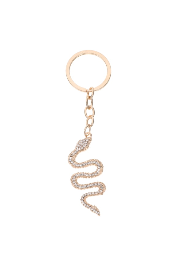 Bling Snake Keychain Pendant Metal and Rhinestone Keychain for Bag Accessories Purse Charms and Keyring Decorations Animal Design Keychain