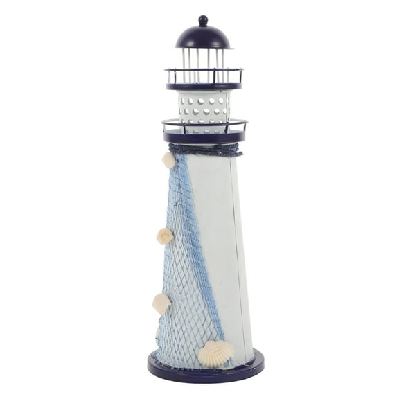 Worgeous Blue Iron Candle Lantern for Decoration Suitable for Events Parties and Wedding with Vintage Style 6.3 Inches