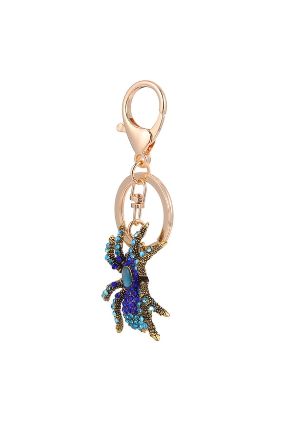 Worgeous Blue Spider Key Chain Made of Alloy for Decoration with Unique Design and Wide Functions