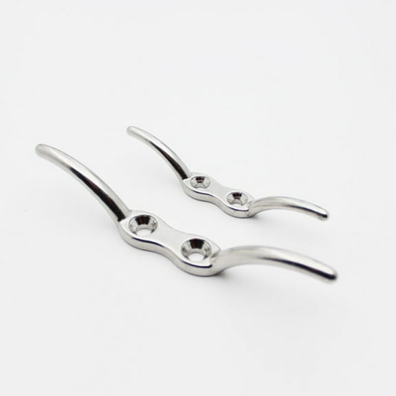 Worgeous Boat Dock Rope Cleat with Stainless Steel Material for Secure Tie Off Area 2pcs 6 Inch Silver