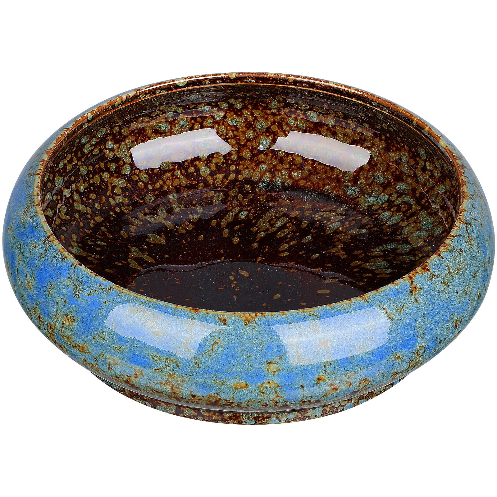 Worgeous Bonsai Pots Ceramic Planter Outdoor Pots Hydroponic Plants Pot Round Bowl Planter Retro Flower Pot Gardening Pot Succulent Plant Pot (Random Color)