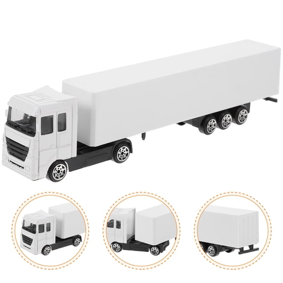 Worgeous Boys Truck Model Plaything Alloy Truck Model Realistic Container Truck Model Miniature Truck Toy