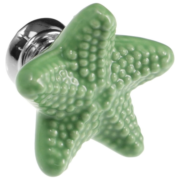 KALLORY Kitchen Cabinet Handles Pulling Knob Green Ceramic 1Pcs