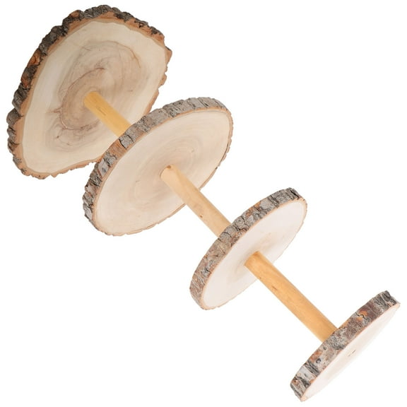 WHAMVOX Tiered Wooden Cake Display Stand for Decoration Coffee Tier Design