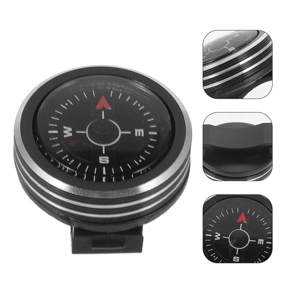 CIMAXIC Orienteering Compass Hiking Aluminium Alloy Black Hiking Equipment Compact Design 1Pack
