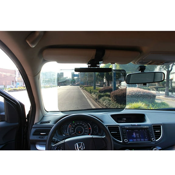 Worgeous Car Anti Glare Tinted Windshield Extender Sun and UV Rays Block Visor Extender for Any Car Truck or RV Large Size (Black)