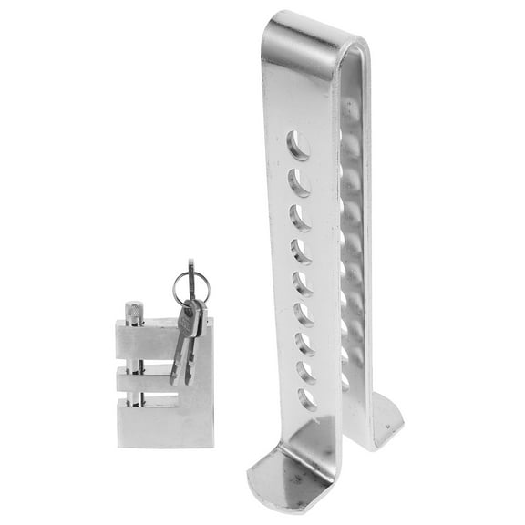 Worgeous Car Anti-theft Lock Foot Brake Pedal Stickers Automatic Silver
