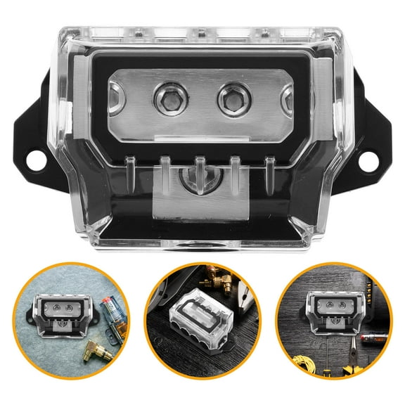 RENACLIPY Multi-Color Zinc Alloy Nickel-Plated Car Audio Power Distribution Block for Amplifier Ground Wire Organization