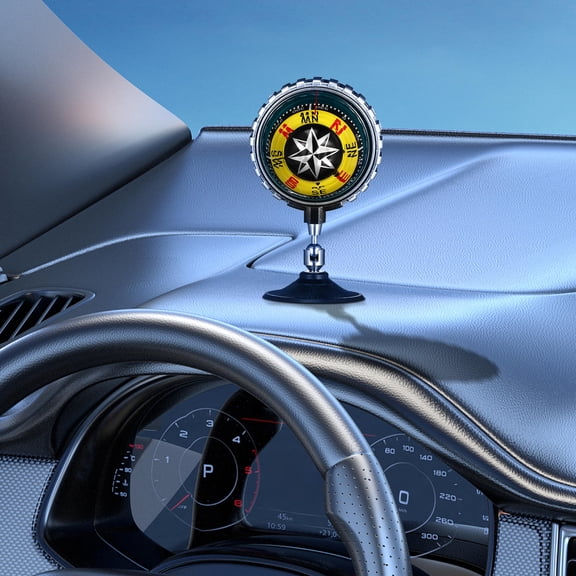 Worgeous Car Dashboard Compass Ball Boat Compass With Suction Cup For Marine Automotive Outdoor Adventures Car Dashboard Decoration
