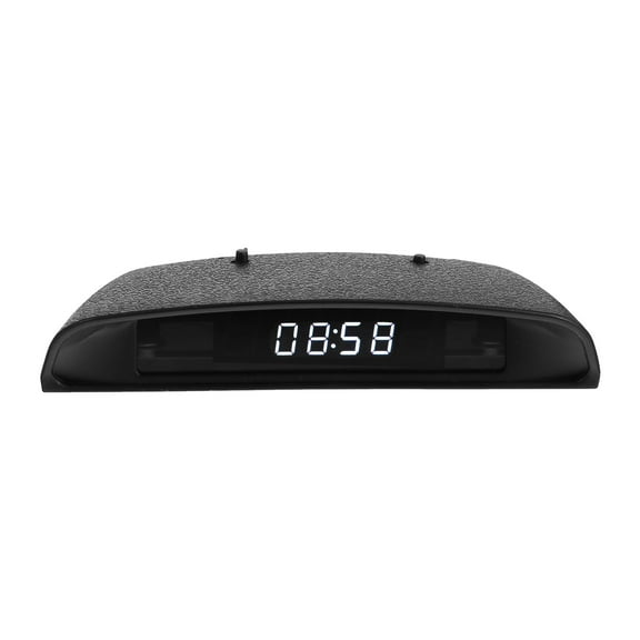 Worgeous  Car Electronic Clock Gauge Thermometer High Precision Black