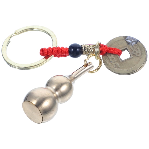 Worgeous Car Keychain Holders Copper Gourd Pendant Calabash for Backpack