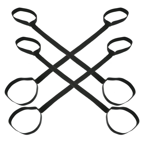 Worgeous Carrying Straps for Yoga Mats 4Pcs Black Oxford Fabric Secure Your Mat