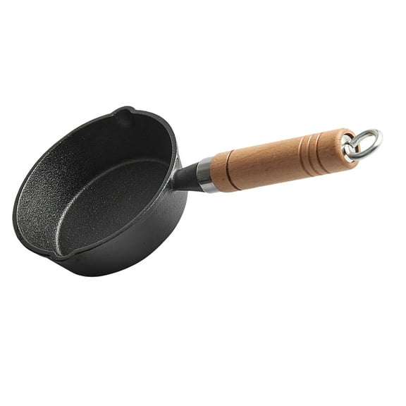 RENACLIPY Black Cast Iron Skillet 10 Inch Pre-Seasoned Pan for Cooking, Baking, Melting Chocolate, Butter, and More