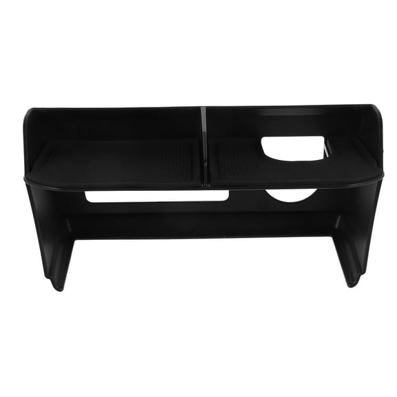 Worgeous Center Console Glove Box 1Set Black PVC for Sophisticated Design in Car Interiors