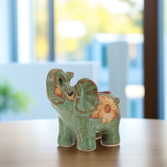 Worgeous  Ceramic Elephant Flower Pot Shaped Succulent Plant Pots Indoor