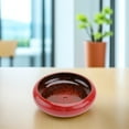 thumbnail image 1 of Phenofice Large Round Succulent Planter Hydroponic Ceramic Flower Pot Red 1Pc 7.3*7.3*2.3in, 1 of 8