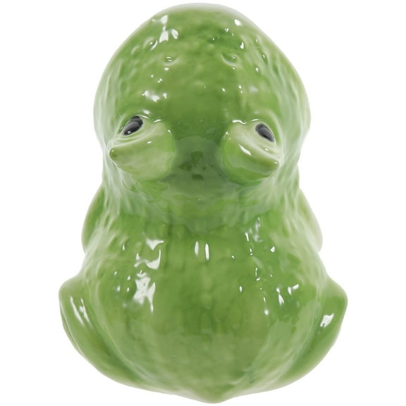 RENACLIPY Ceramic Frog Shaped Planter Green Home Decor Artistic Design Small Animal Pot