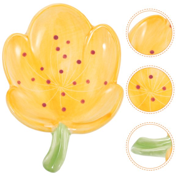 Worgeous Ceramic Soap Dish Soap Storage Holder Bathroom Flower Shaped Soap Container