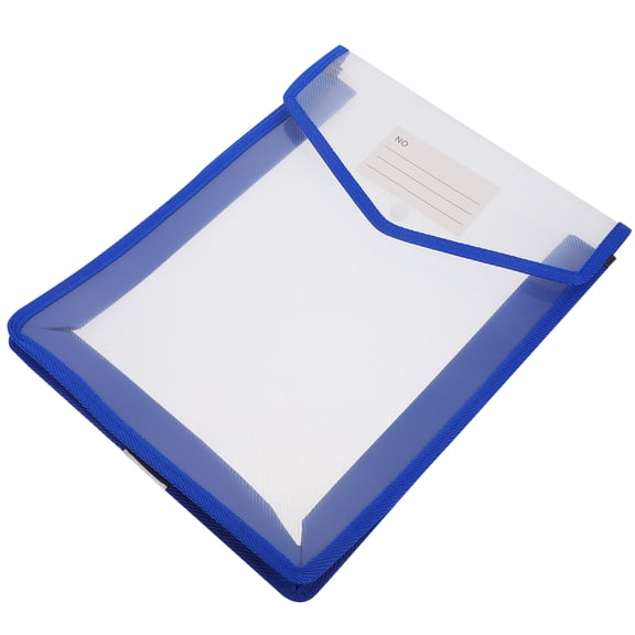 WHAMVOX Blue Large Capacity PP Document Folder Waterproof and Multifunctional