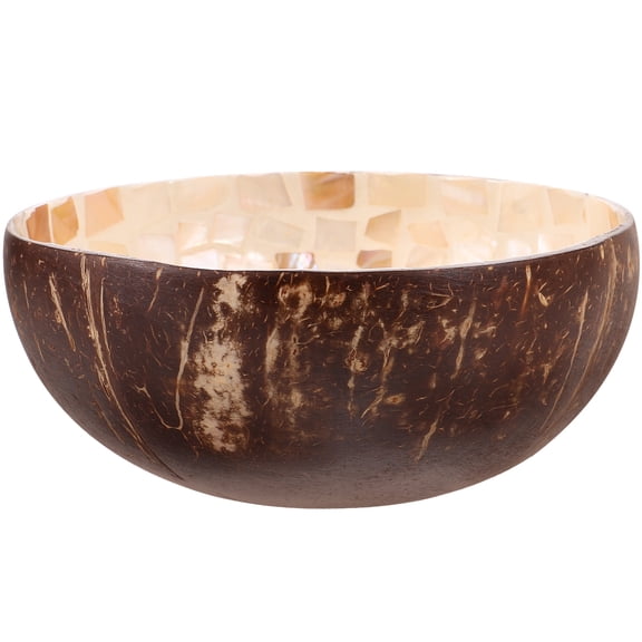 COSMOBETTY Handmade Coconut Shell Bowl Hotel Caf Buffet Decorative 1Set 5.3x5.3x2.8in