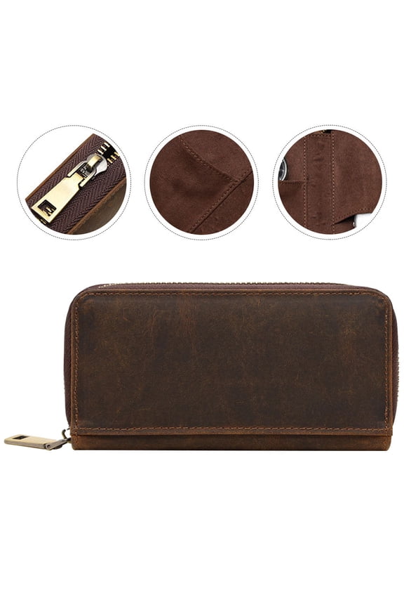 Worgeous Coffee Synthetic Travel Watch Case Organizer for Home with Smooth Zipper and Compact Design