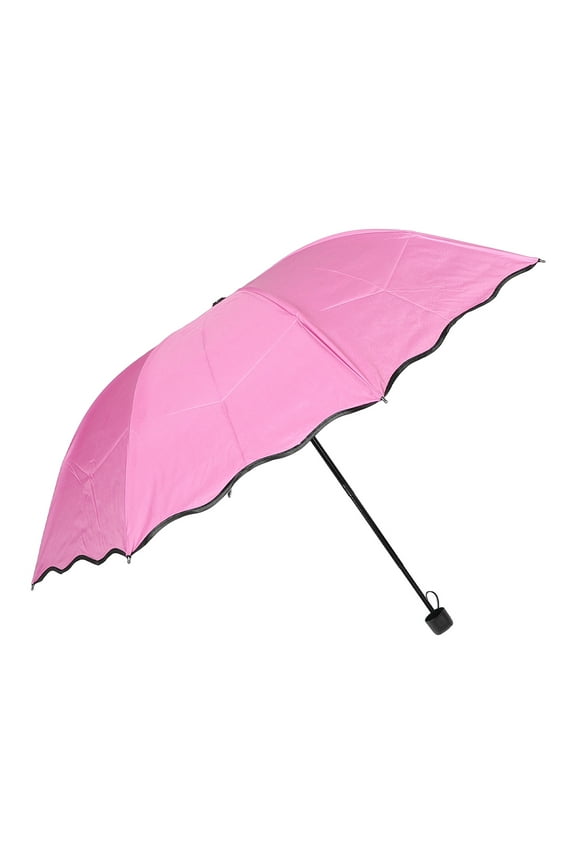 Compact Travel Umbrella Collapsible Umbrellas for Rain Pink