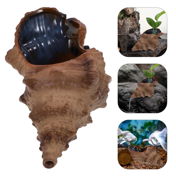 KALLORY Ceramic Fountains Outdoor Garden Decoration Brown 1 Piece