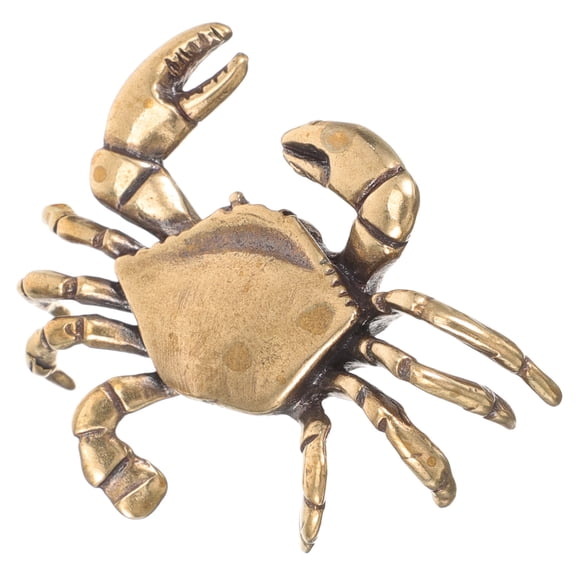 Worgeous Copper Crab Figurine for decor with Assorted Color and Fine Craftsmanship Perfect for Desk or Shelf 6 inches