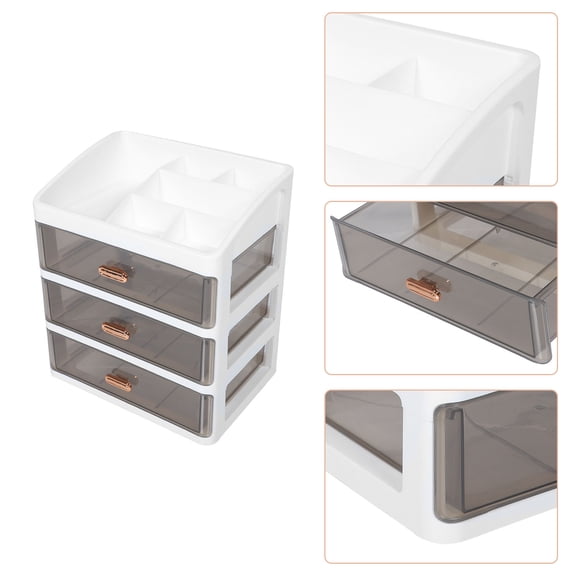 RENACLIPY Assorted Color PP Makeup Organizer Box for Cosmetics, Beauty Tools, and Accessories Desktop Storage Container