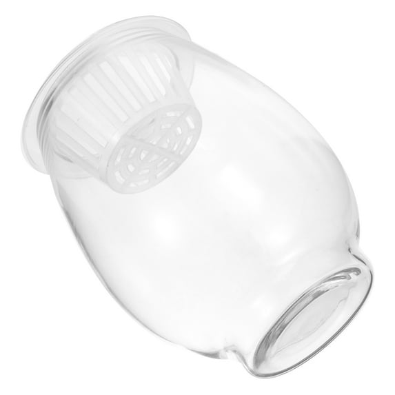 Worgeous Crafts Container for Storage with Fine Workmanship and Durability Transparent Glass Plastic Vase