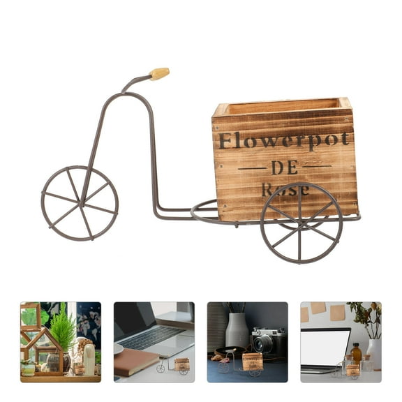 Worgeous Creative Bike Flower Holder for Decor Multi Color Iron Craft Adornment Fits Modern Style