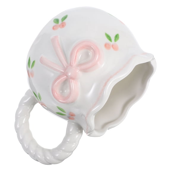 COSMOBETTY Handmade Mug Porcelain Pink 1Pcs For Home And Office