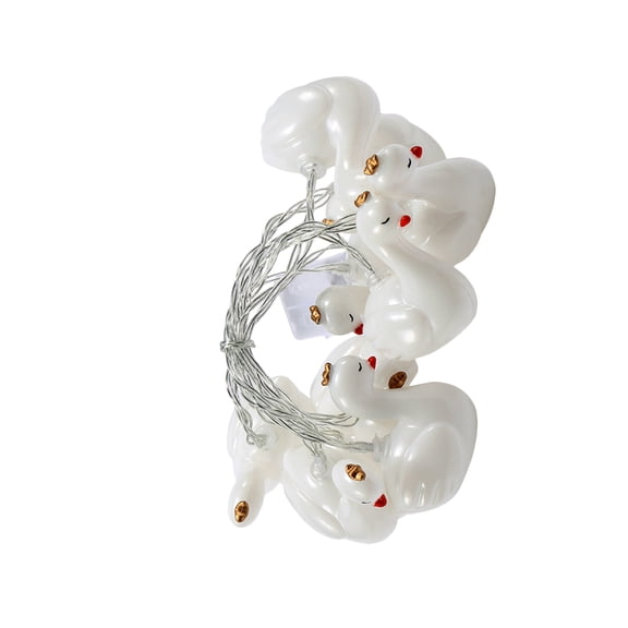 COMPUKAS White Swan String Lights For Families Party 1Pcs 59In