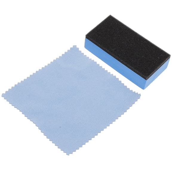 Worgeous  Crystal Coated Sponge Block Applicator Chamois Car Detailing Blue