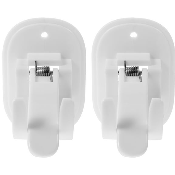 RENACLIPY White Wall Mount Curtain Rod Bracket Socket 2 Pieces Metal Hardware for Window Drapes