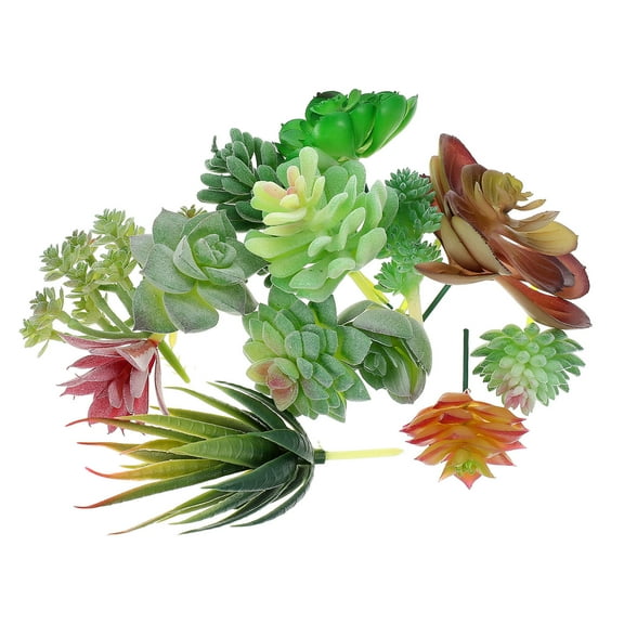 FONDOTIN PVC Faux Succulent Arrangement Supply Assorted Color 13Pcs 3.3x2.9in