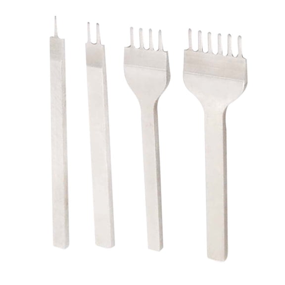 Raindrops 4-Piece 5mm Prong Chisel Craft Tools Set with Hole Punch for Projects