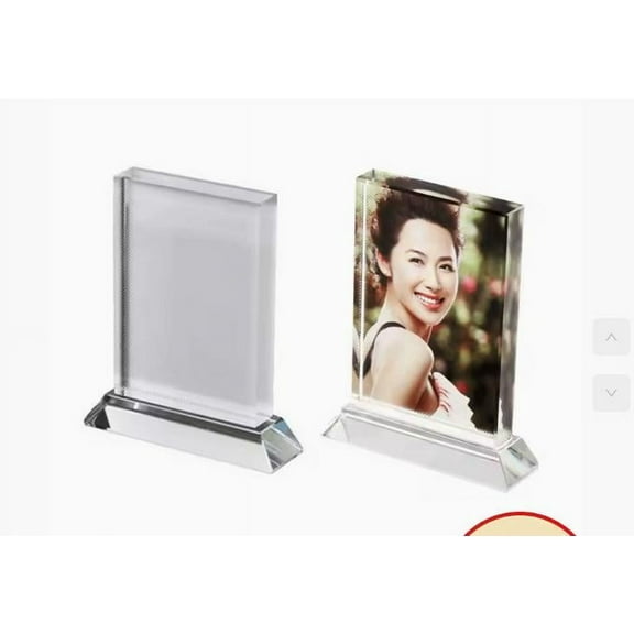 COSMOBETTY Blank Picture Frame Crystal Single Sided Printing 1Set 6.3x5.9x1.6In