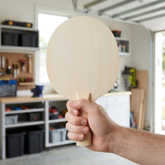 RENACLIPY 4-Pack Outdoor Table Tennis Paddles with Ergonomic Beige Wood Handles, Perfect for Beginners and Casual Play