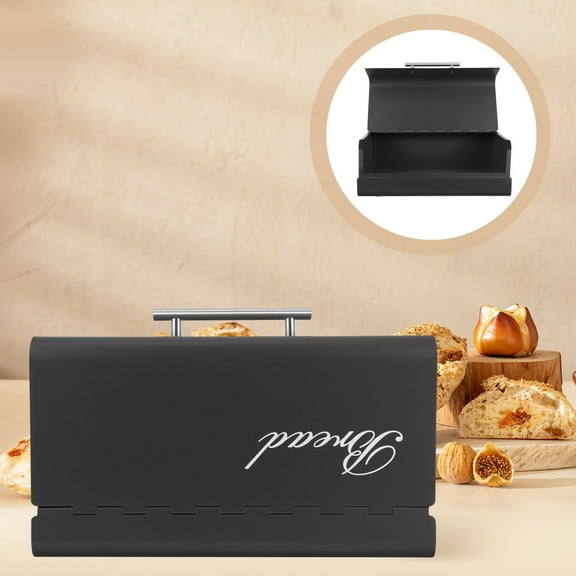 FONDOTIN Bread Box Metal 1Set 14.2X9.1X5.3In