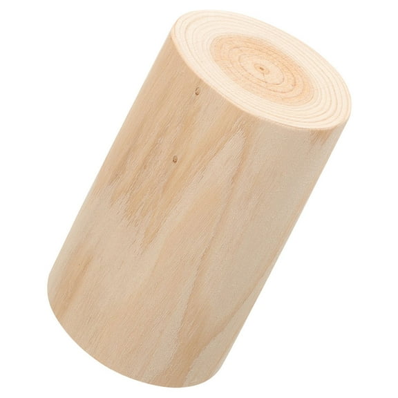 Worgeous Decorative Tree Stump Display Figurines, Natural Wood Round Stump Tealight Candle Holder for Yard, Garden, and Flower Bed