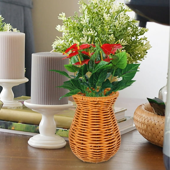 Worgeous Decorative Vase Straw Jute Wrapped Home Vases Man Light Brown