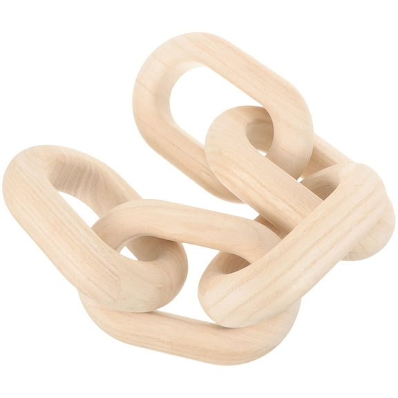 RENACLIPY Light Yellow Wooden Chain Link Decoration for Modern Home, Bedroom, Living Room, Wall Art, and Interior Design