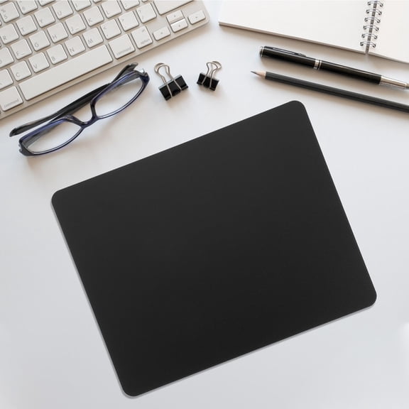 Worgeous Desk Mat Aluminum Mouse Pad Square Desktop White Office Black