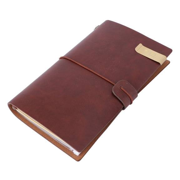 Worgeous Diaries Retro Ledger Stamps Notebook 21.00X12.00X2.50CM Coffee