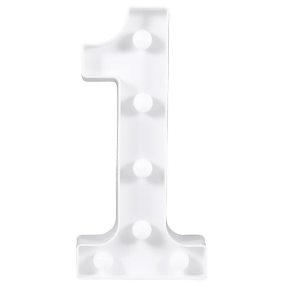 Milisten Home Decorating Led Marquee Number Light Sign White 1Pack 8.1X3.7X1.6In